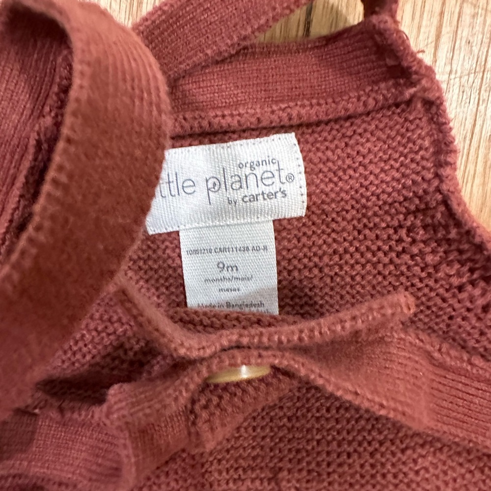 Rust Color Knit Overalls - Picture 2 of 2